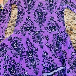 Purple and Black Patterned Dress